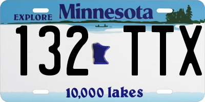 MN license plate 132TTX