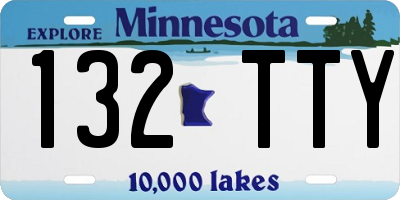 MN license plate 132TTY