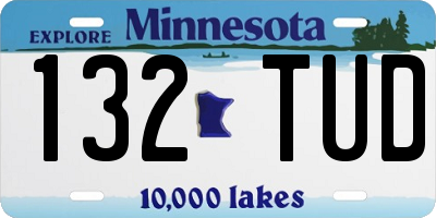 MN license plate 132TUD