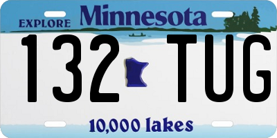 MN license plate 132TUG
