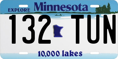 MN license plate 132TUN
