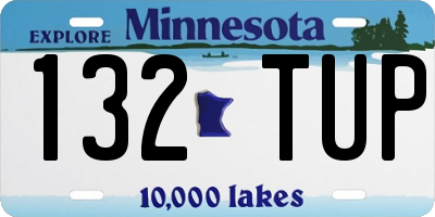 MN license plate 132TUP