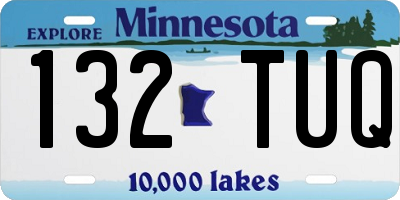 MN license plate 132TUQ