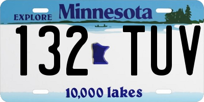MN license plate 132TUV