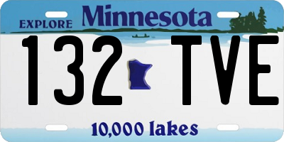 MN license plate 132TVE