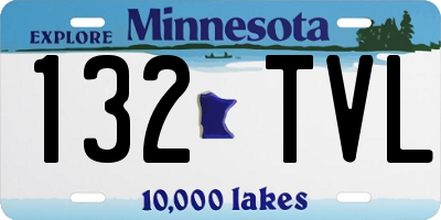 MN license plate 132TVL