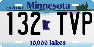 MN license plate 132TVP
