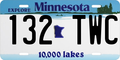 MN license plate 132TWC