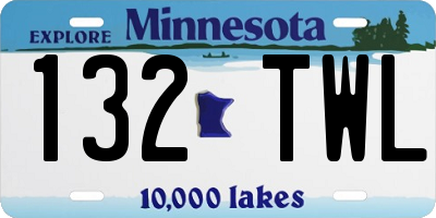 MN license plate 132TWL