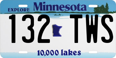 MN license plate 132TWS