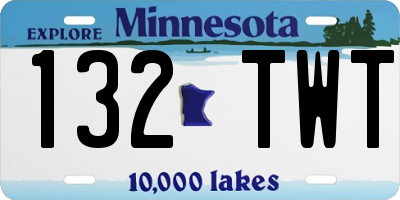 MN license plate 132TWT