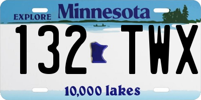MN license plate 132TWX