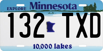 MN license plate 132TXD