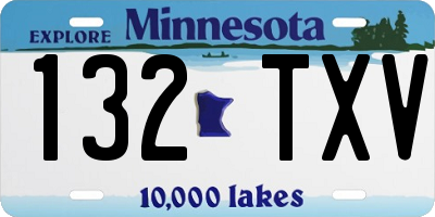 MN license plate 132TXV