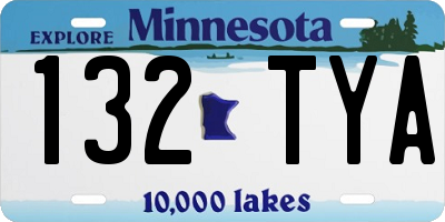 MN license plate 132TYA