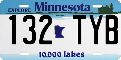 MN license plate 132TYB