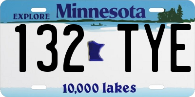MN license plate 132TYE