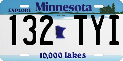 MN license plate 132TYI