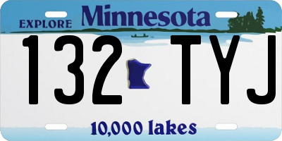 MN license plate 132TYJ