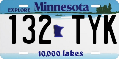 MN license plate 132TYK