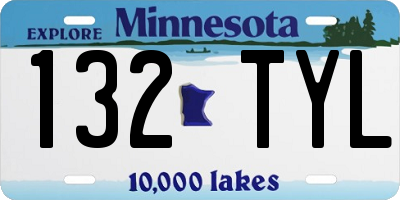 MN license plate 132TYL