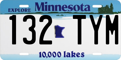 MN license plate 132TYM