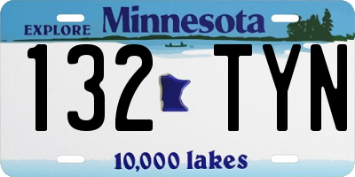 MN license plate 132TYN
