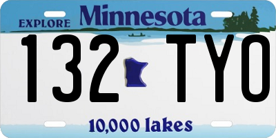 MN license plate 132TYO