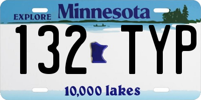 MN license plate 132TYP