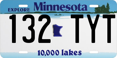 MN license plate 132TYT