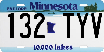 MN license plate 132TYV