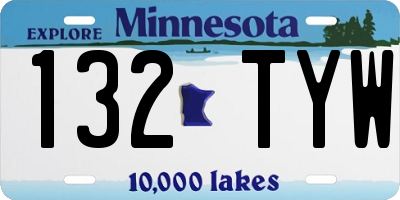 MN license plate 132TYW