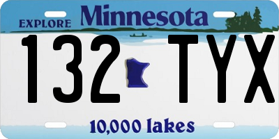 MN license plate 132TYX