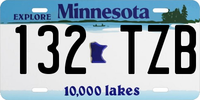 MN license plate 132TZB