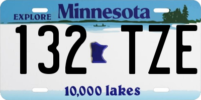 MN license plate 132TZE