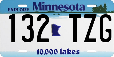 MN license plate 132TZG
