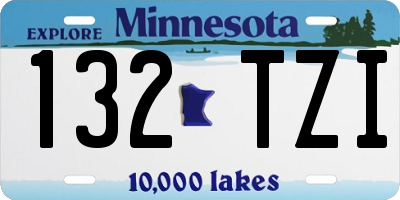 MN license plate 132TZI