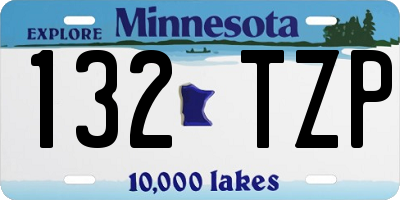 MN license plate 132TZP