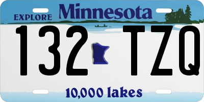 MN license plate 132TZQ