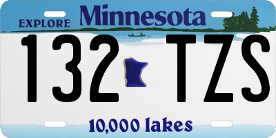 MN license plate 132TZS