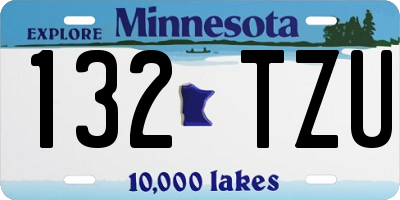 MN license plate 132TZU