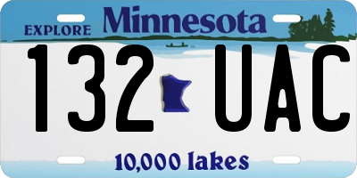 MN license plate 132UAC