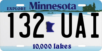 MN license plate 132UAI