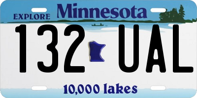 MN license plate 132UAL