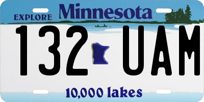 MN license plate 132UAM