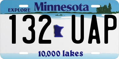 MN license plate 132UAP