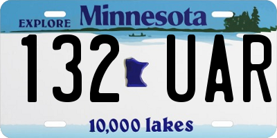 MN license plate 132UAR