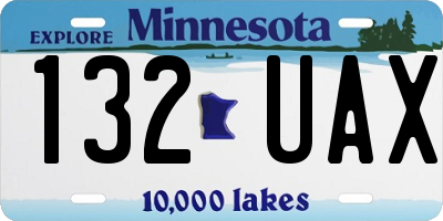 MN license plate 132UAX