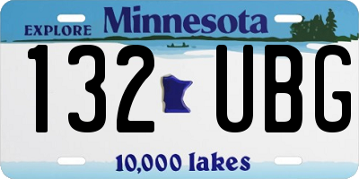MN license plate 132UBG