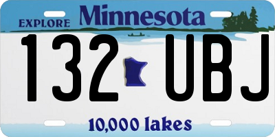 MN license plate 132UBJ